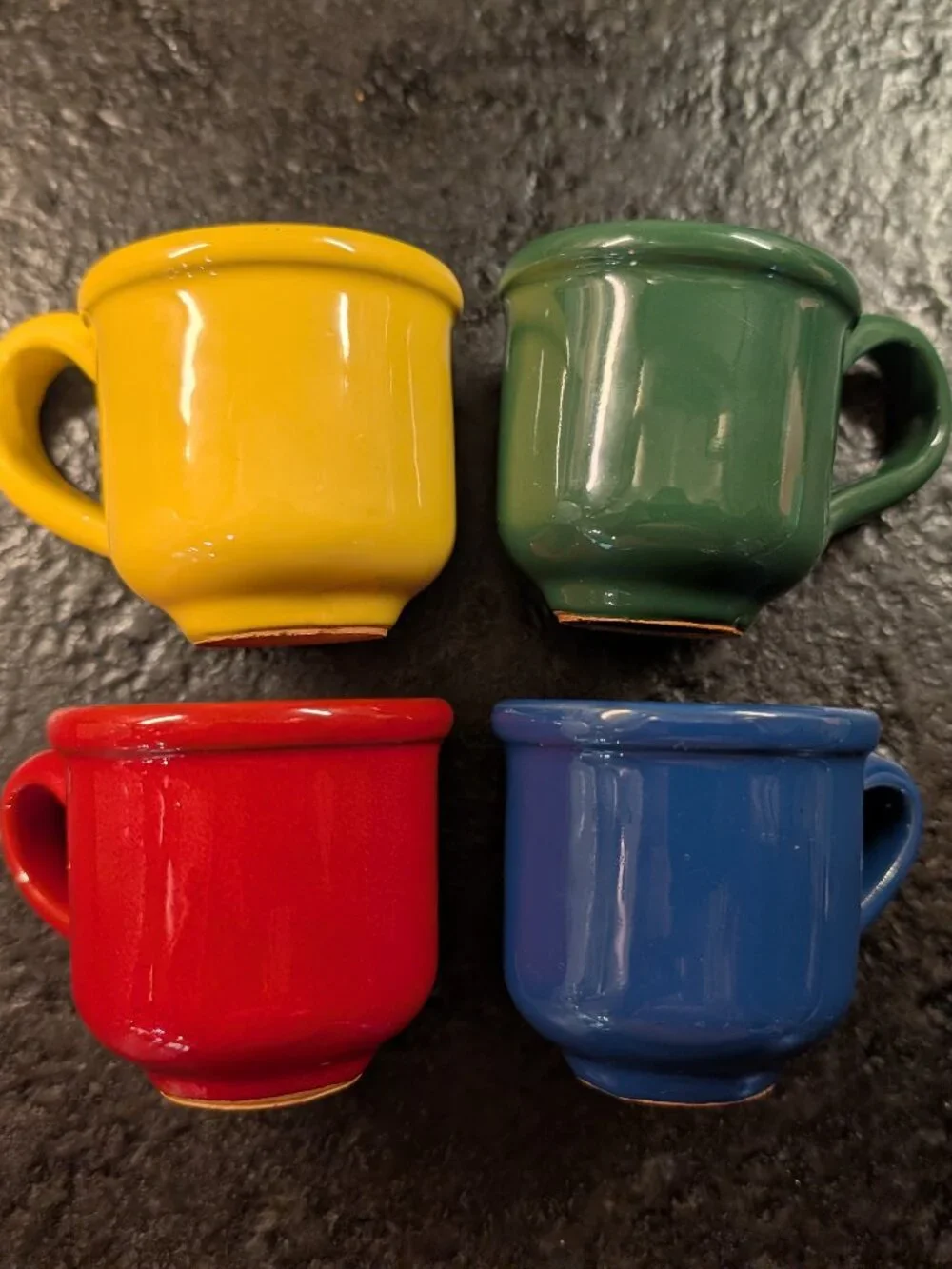 Share Lot of Mamma Ro Colorful Espresso Mugs, Square Bowl, Plate Made in Italy